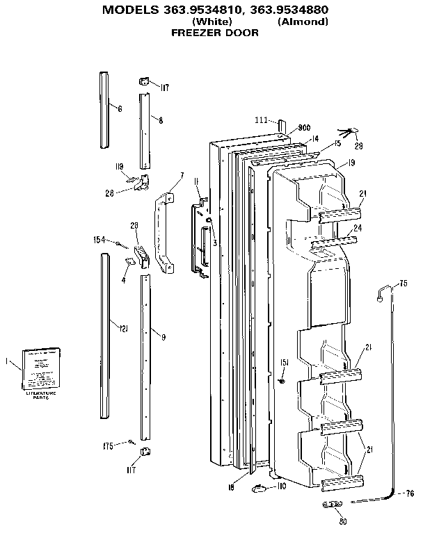 Freezer door