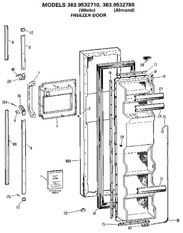 Freezer door