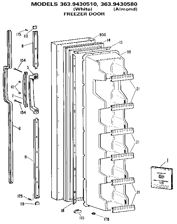 Freezer door