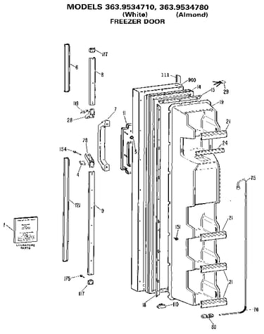 Freezer door