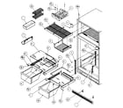 Amana TXI21R-P1168002W cabinet shelving diagram