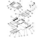 Amana TXI21R-P1168002W cabinet shelving diagram