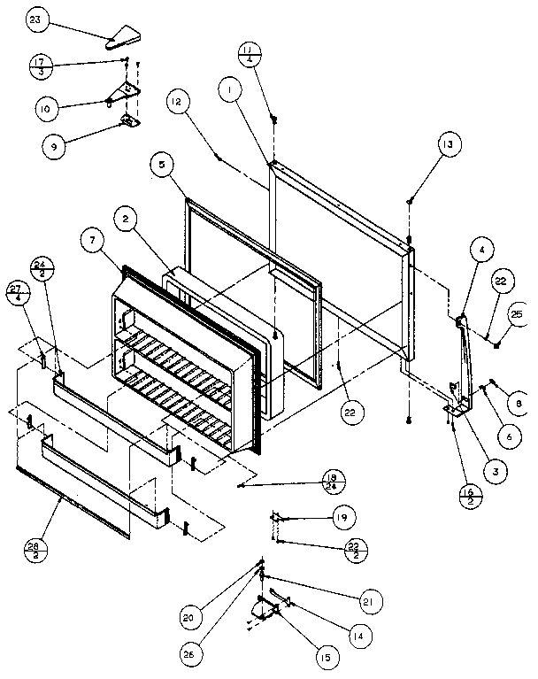 Freezer door