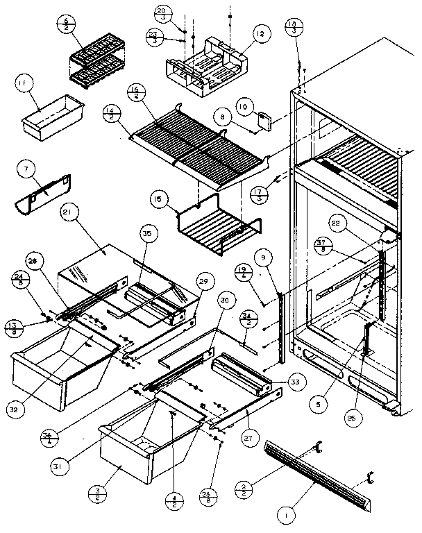 Cabinet shelving