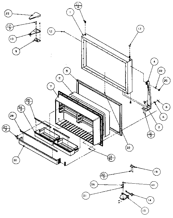 Freezer door