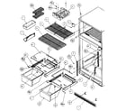 Amana TS18RB-P1158403W cabinet shelving diagram