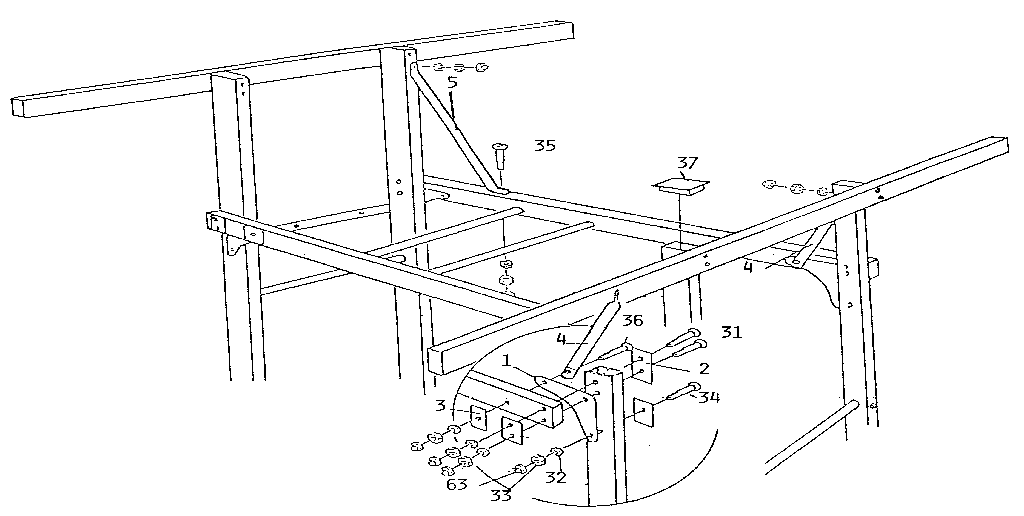 Ladder hardware assembly