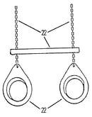 Trapeze bar & gym ring assembly