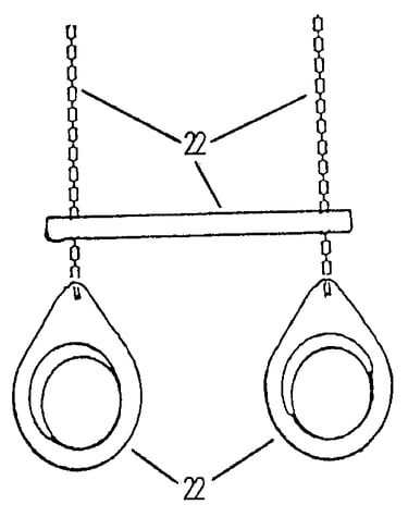 Trapeze bar & gym ring assembly