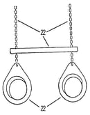 Trapeze bar & gym ring assembly