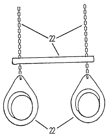 Trapeze bar & gym ring assembly