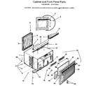 Kenmore 2539710822 cabinet and front panel diagram