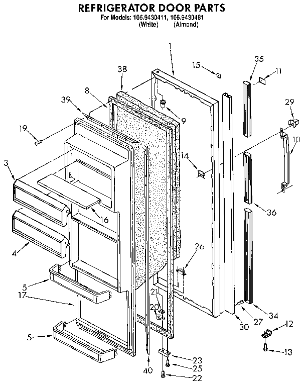 Refrigerator door