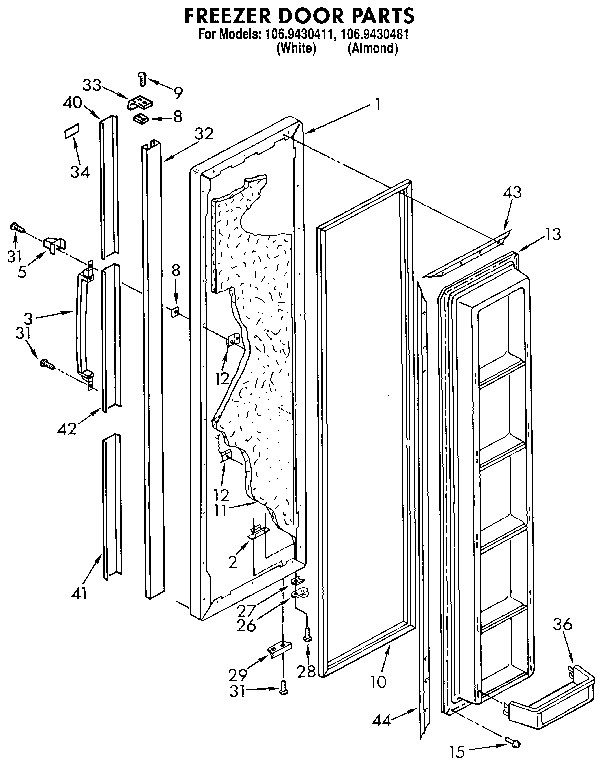 Freezer door