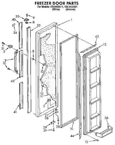 Freezer door