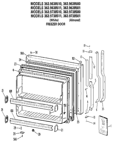 Freezer door