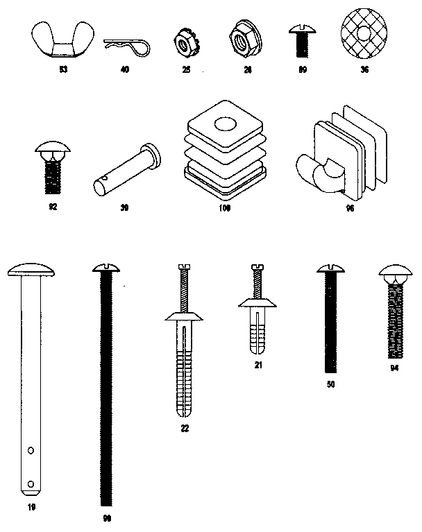 Screw and nut assembly package