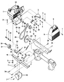 Engine, engine brackets, and forward drive mechanism