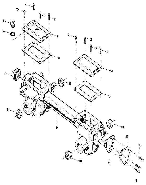 Transmission housing, covers, seals, gaskets, and plug