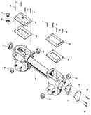 Transmission housing, covers, seals, gaskets, and plug