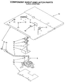 Component shelf and latch
