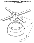 Lower washarm and strainer