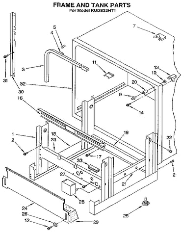 Frame and tank