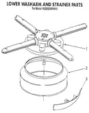 Lower washarm and strainer