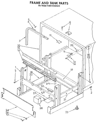 Frame and tank