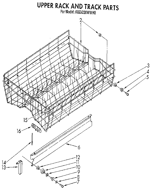 Upper rack and track