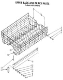 Upper rack and track