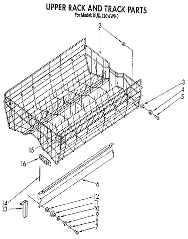 Upper rack and track