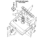 KitchenAid KUDI220WWH0 door and latch diagram