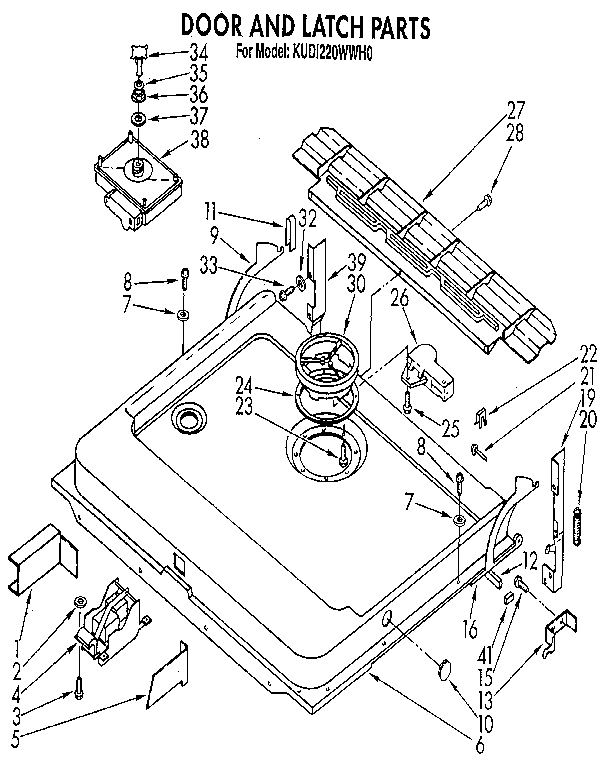 Door and latch