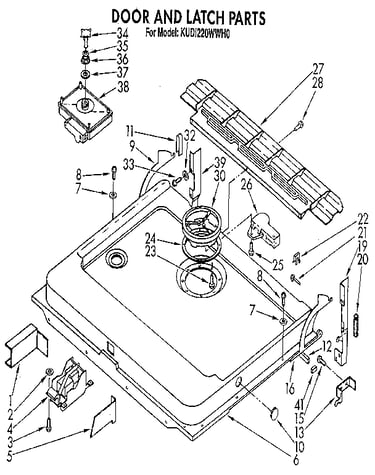 Door and latch