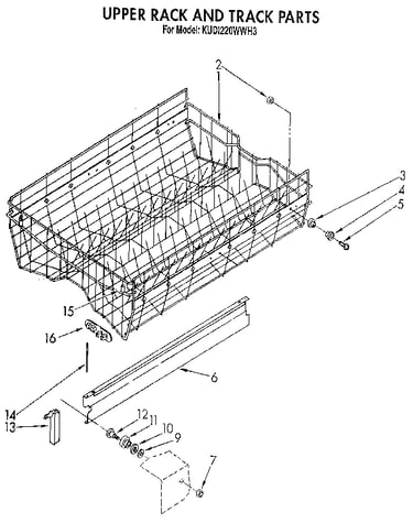 Upper rack and track