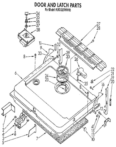 Door and latch