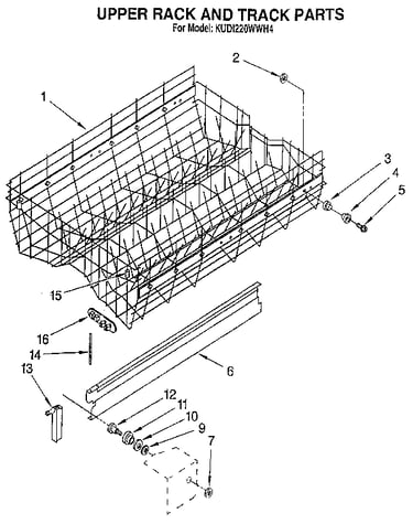 Upper rack and track