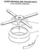Lower washarm and strainer