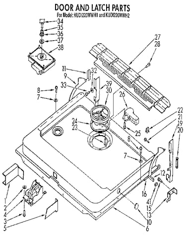Door and latch