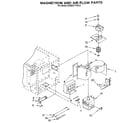 KitchenAid KEMS377XBL0 magnetron and air flow diagram
