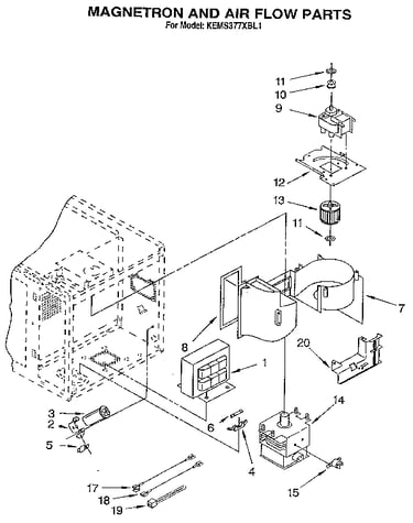 Magnetron and air flow
