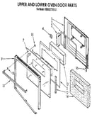 Upper and lower oven door