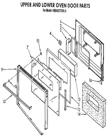 Upper and lower oven door