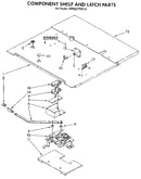 Component shelf and latch