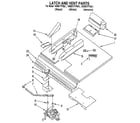 KitchenAid KEBS177YBL1 latch and vent diagram