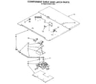 KitchenAid KEBS177XBL1 component shelf and latch diagram