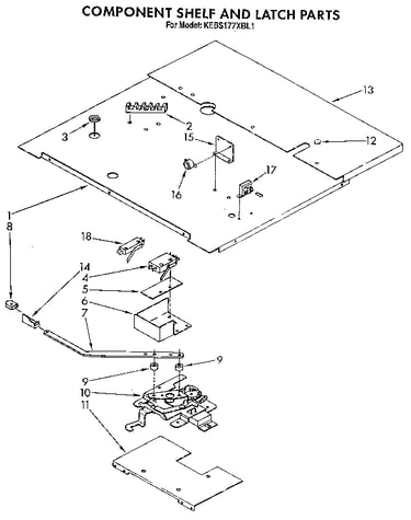 Component shelf and latch