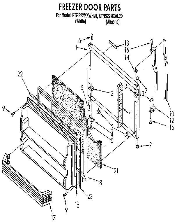 Freezer door