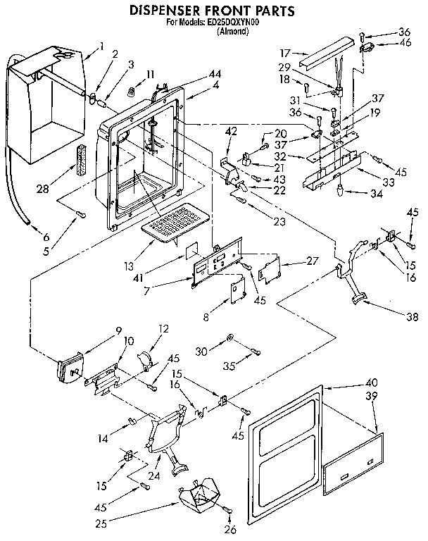 Dispenser front